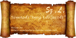 Szentpétery László névjegykártya